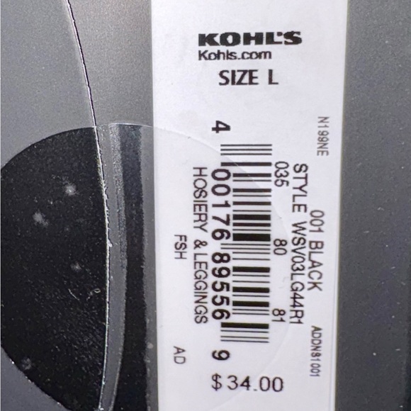 Simply Vera Vera Wang High Rise Heavyweight Leggings - Black - Picture 5 of 5